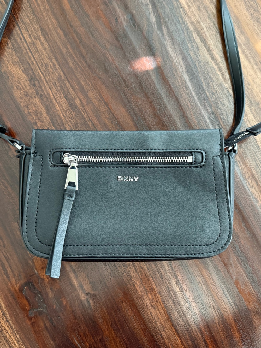 DKNY Black Leather Crossbody Small Bag